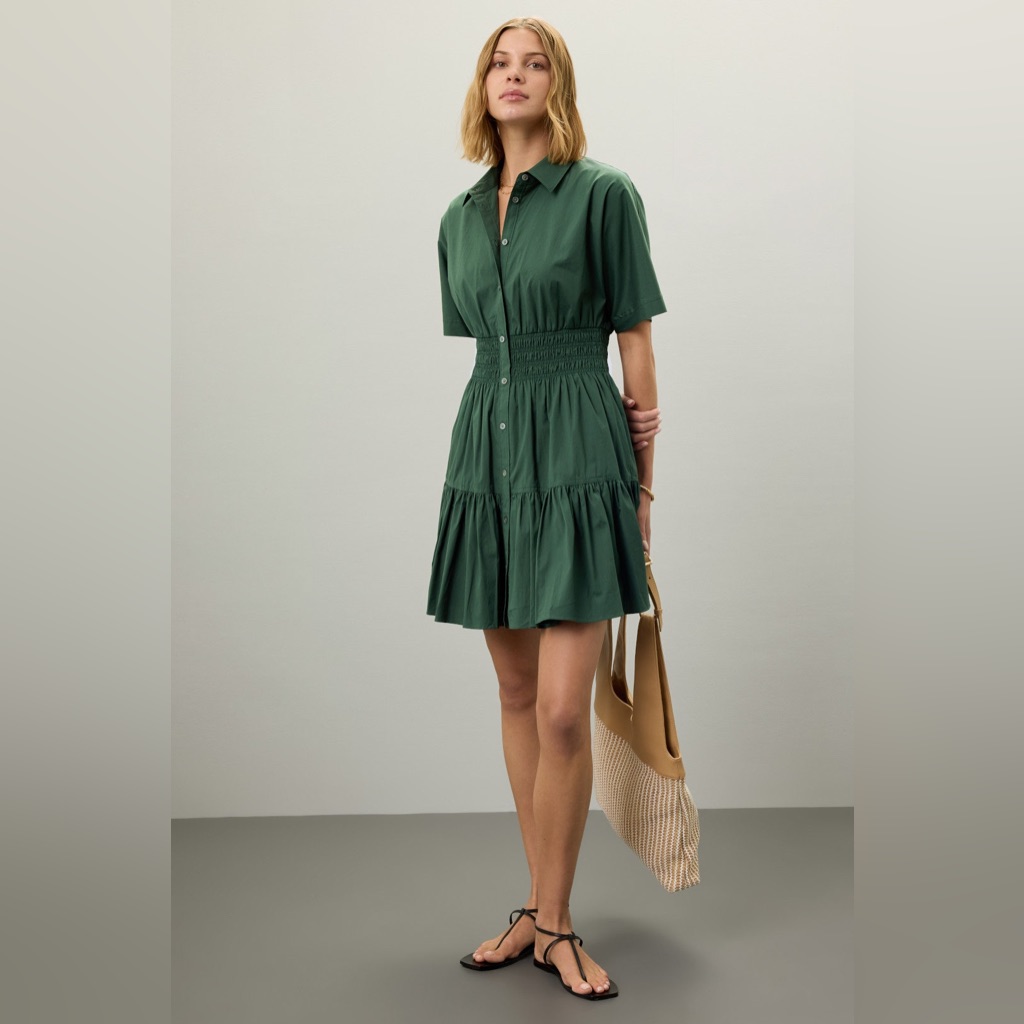 Veronica Beard Forest Green Mini Dress